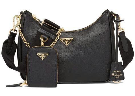 black prada shoulder bag dupe|prada black shoulder bag vintage.